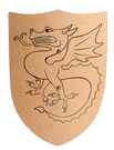 Ausmalschild Drache - klein Ausmalschild Drache - klein
