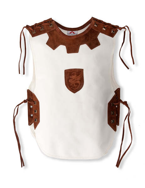 Short knight's tunic, linen white